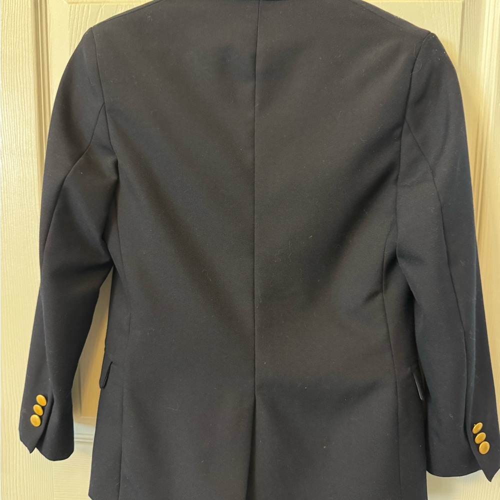 Lands' End Boy’ Navy Blazer with Gold-Tone Buttons Size 10 - Picture 2 of 2
